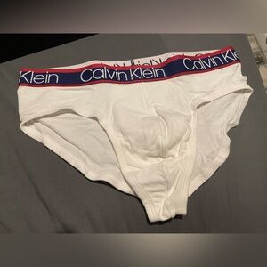 Calvin Klein White Briefs with Branded Waistband